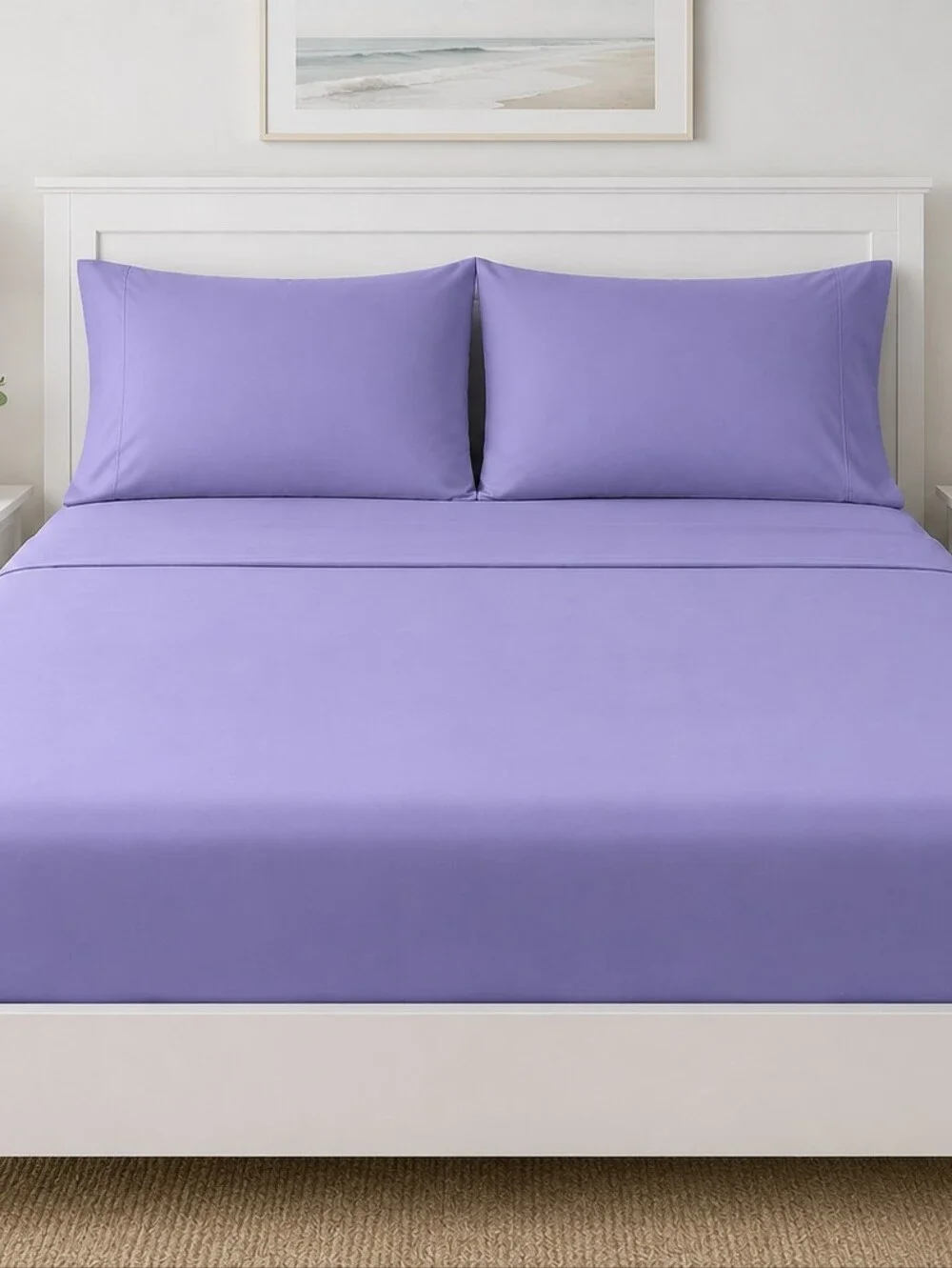 NWOT Sheet & Joy King Bamboo Blend Cooling Sheet Set – Lavender Purple